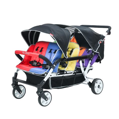 6 Seat Stroller With Infant Seat And Double Canopy H6e
