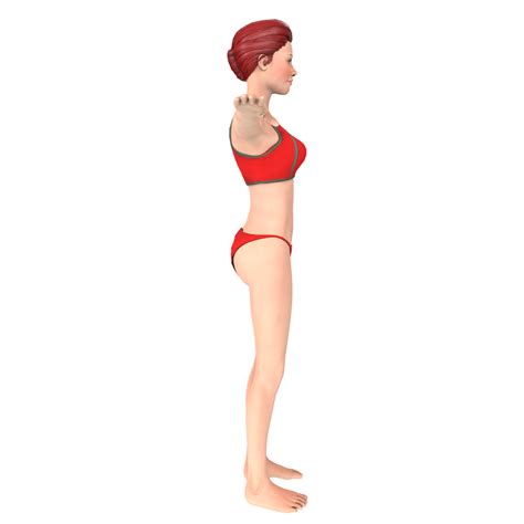 Red Bikini Girl D Illustration PNG
