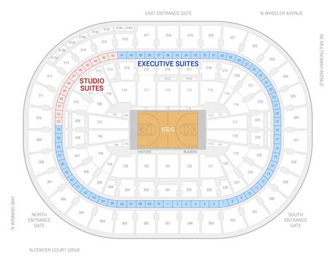 Moda Center Seating Chart Blazers Seating Charts Portland