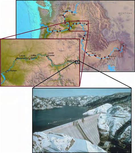 Location Of Dworshak Dam In Relation To Other Dams In The Snake And