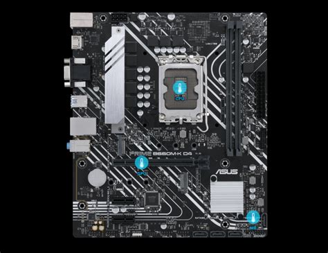 Asus PRIME B660M-K D4 DDR4 5333mhz(OC) M.2 1700p mATX Anakart 90MB1950 ...