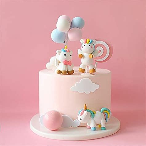 Gooparty 23pcs Unicorn Cake Topper Kit Unicorn Brithday Party Supplies