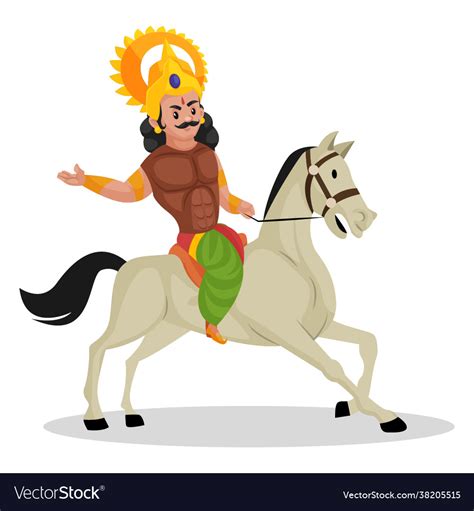 Arjuna Cartoon Character Royalty Free Vector Image