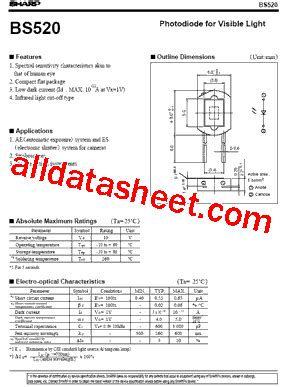 BS520 Datasheet(PDF) - Sharp Electrionic Components