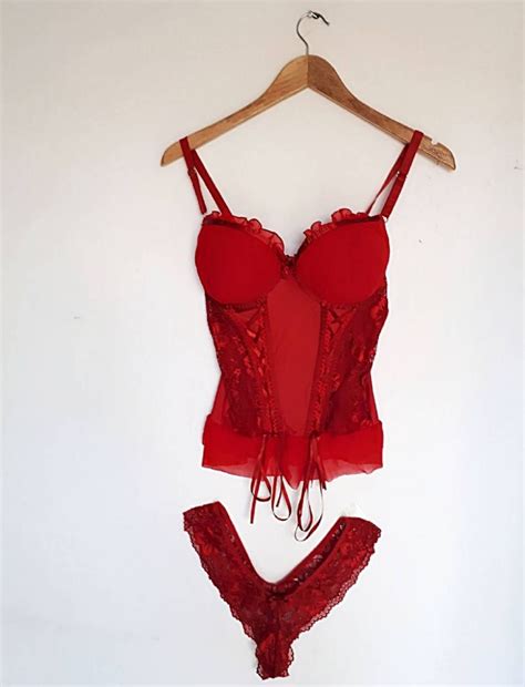 Conjunto Corselet E Calcinha Lingerie Feminina Silvania Moda Intima