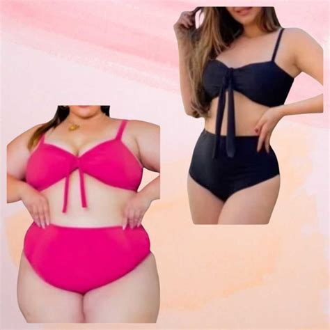 Biquini Hot Pants Feminino Detalhe Laço Cintura Alta Bojo P ao Exg Shopee Brasil