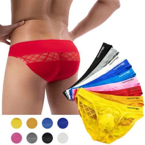 Sous Vêtements Pour Hommes Slips De Bikini Tongs Transparentes Couleur Unie eBay