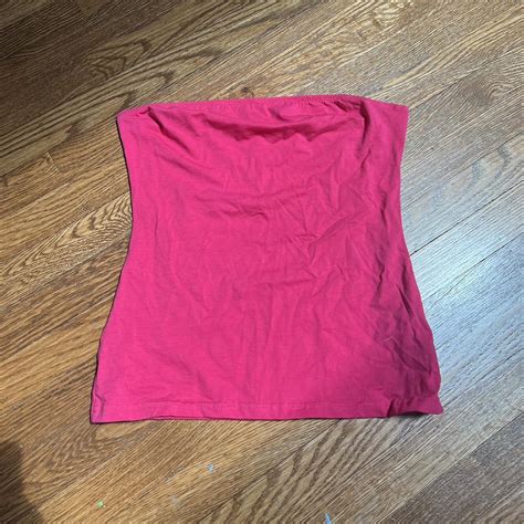 Hot Pink Shein Tube Top Only Worn Once Size Small Depop