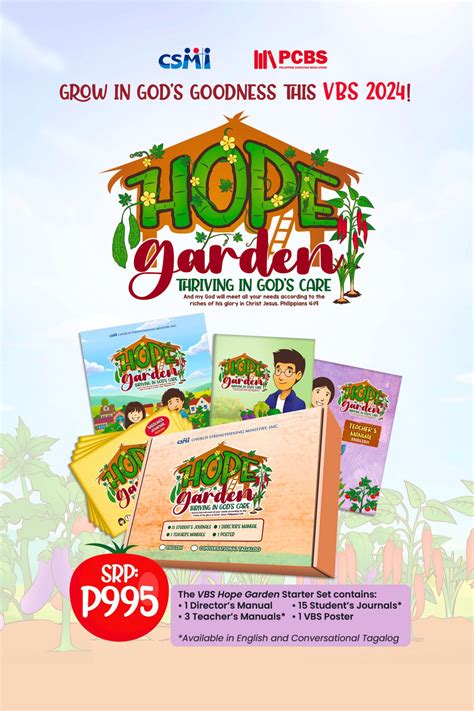 Pcbs Sta Rosa Hi The Vbs 2024 Hope Garden Starter Set