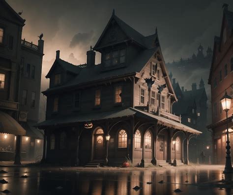 premium ai image  dark  creepy house