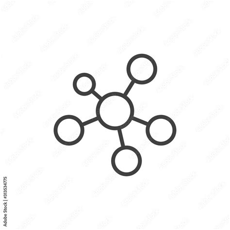 Square Pyramidal Structure Line Icon Linear Style Sign For Mobile