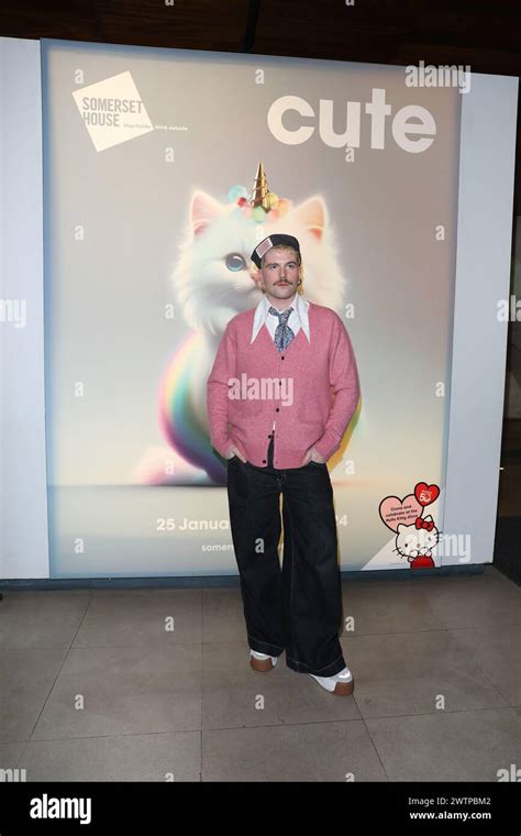 Reece Davey Attends The Launch Of Cute Exhibition At Somerset House