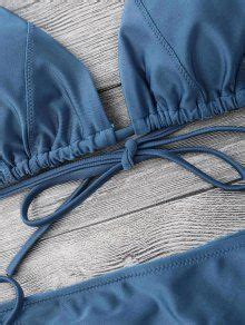 Adjustable Self Tie String Bikini Set In BLUE ZAFUL 2025
