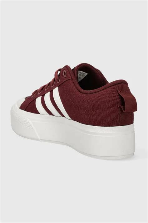 Кеды adidas BRAVADA женские цвет бордовый | ANSWEAR.ua