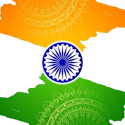 Free Vector Indian Independence Day Abstract Flag Design