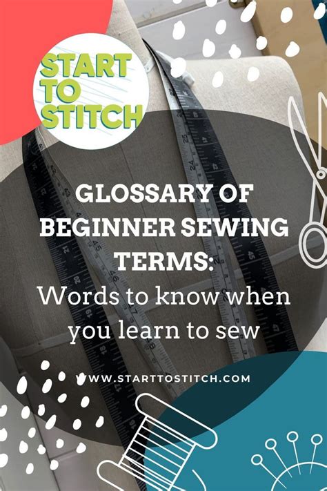 Sewing Terms For Beginners A Glossary Of Sewing Terms Sewing Terms Sewing Sewing For Beginners