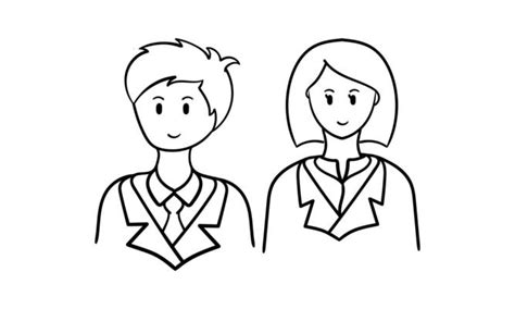 Boy And Girl Outline Vector Art, Icons, and Graphics for Free Download