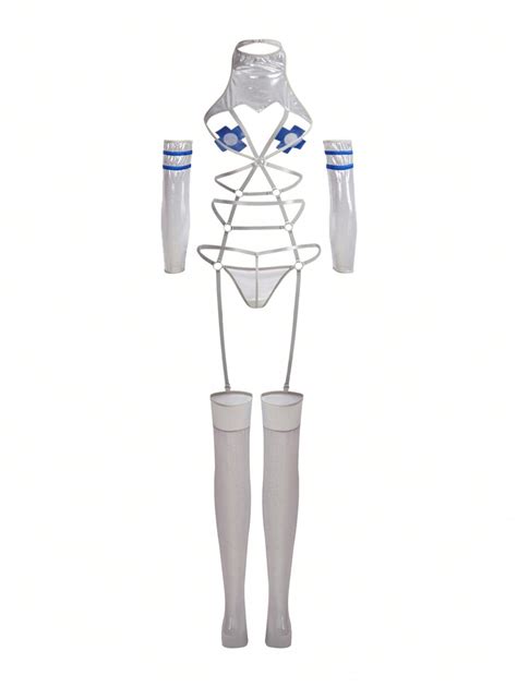 Fantasy Costume Conjunto De Lingerie Sexy De Personagem De Jogo Guerreira Y K Feminina Shein