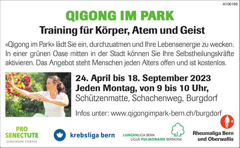 Qigong Im Park Training F R K Rper Atem Und Geist April