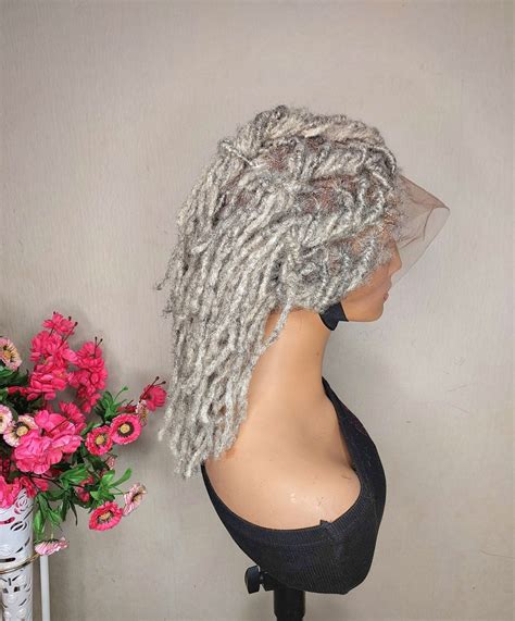 Human Hair Dreadlocks Wig Gray Dreadlocks Wig Dreadlock Wig Etsy