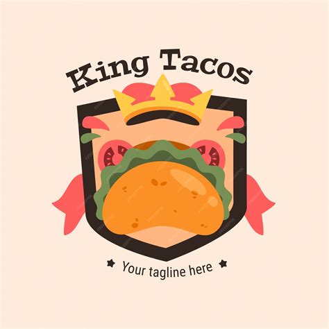 손으로 그린 Taqueria 로고 템플릿 무료 벡터
