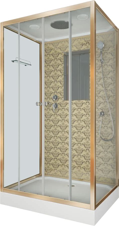 Душевая кабина Niagara Luxe 7772QG 120х90, золото, прямоугольная ...