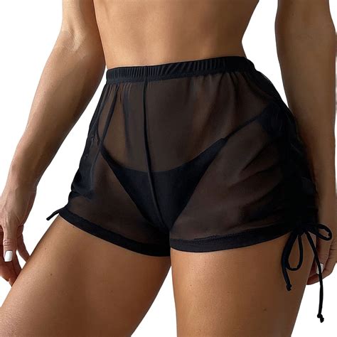 Caicj Womens Swim Shorts Women Vintage Print Low Waist Brazilian Bikini Bottom Swimwear Briefs