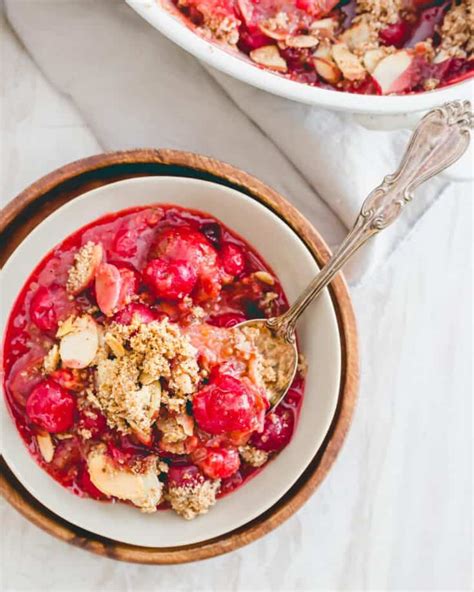 Sour Cherry Crisp Running To The Kitchen®