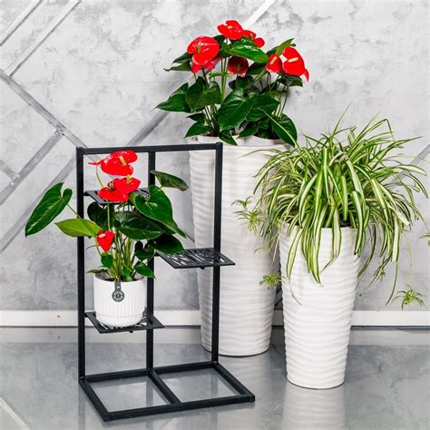 Стойка напольная для цветов 501-001B металл h=80 см за 5 100 руб. в ...