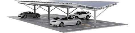 Innovative Parkplatz Solar Carport Systeme Opti Bion Ypsilon Roof