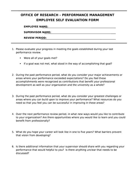 FY11 Employee Self Evaluation - Office of Research, OSU Doc Template ...