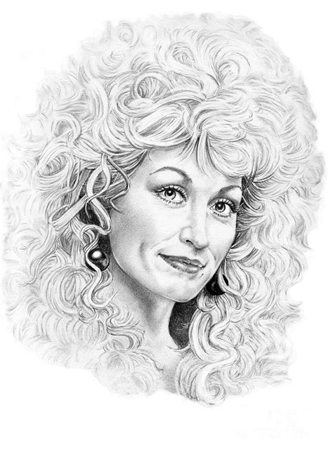 Dolly Parton Drawing By Murphy Elliott Pixels