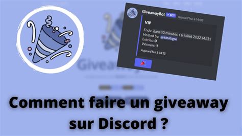 Comment Faire Un Giveaway Sur Discord YouTube