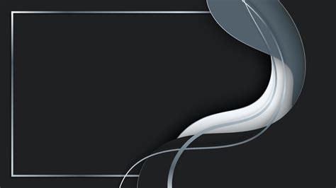 Abstract banner template design black, gray and white wave shapes with lines on dark background ...