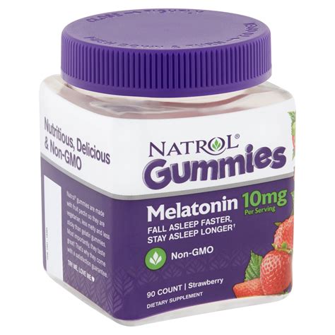 Natrol Strawberry Melatonin Gummies, 10 mg, 90 count - Walmart.com ...