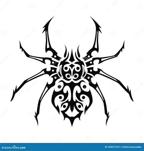 Spider Tattoo Vector Illustration Decorative Design Stock Vector