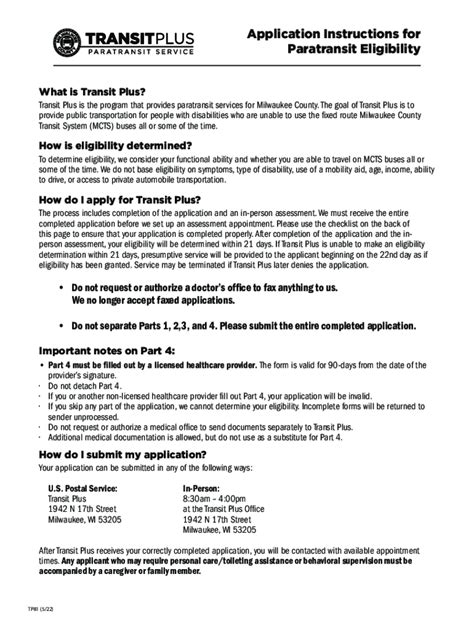 Dochub Form Library464727 Transittransit Plus Application Fill And
