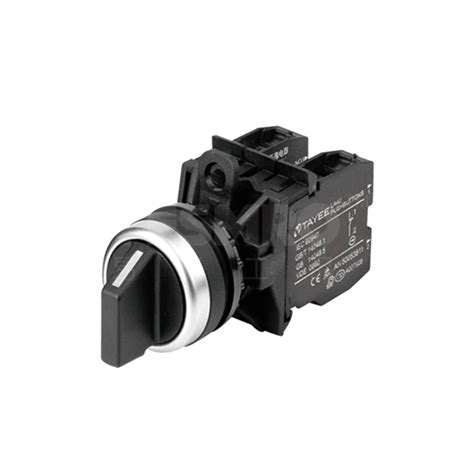 天逸 TAYEE LA42系列圆形短柄旋钮 LA42X2-10/B φ22 圆形 二位短柄旋钮 所有工位自锁 60° 不带灯 2.94.02 ...