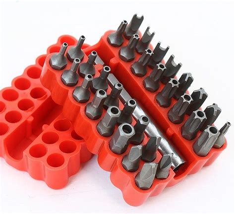 33pc Security Tamper Proof Torq Torx Hex Bit Set Includes 2 12