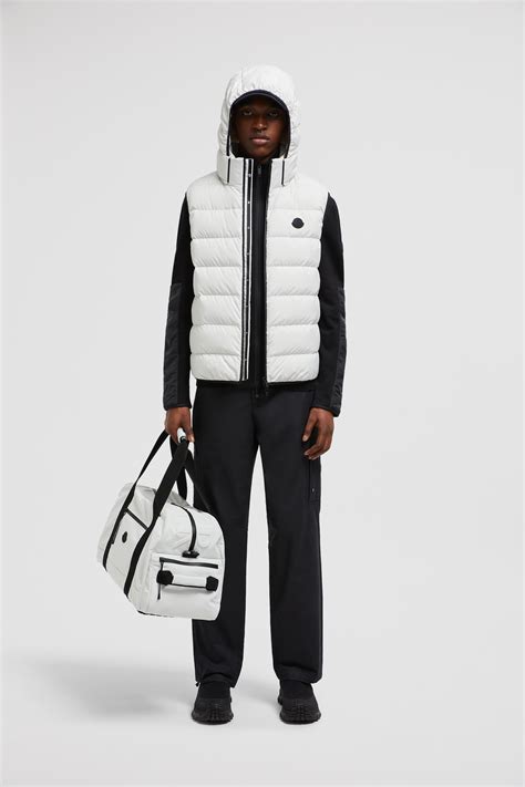 Light Grey Valmasque Hooded Down Vest Vests For Men Moncler Us
