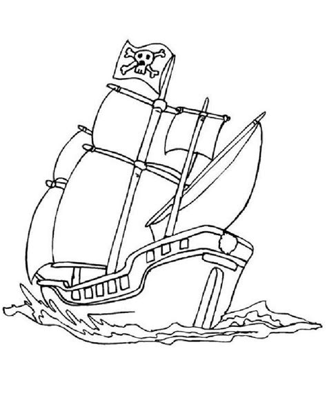 Free Pirate Ship Coloring Page
