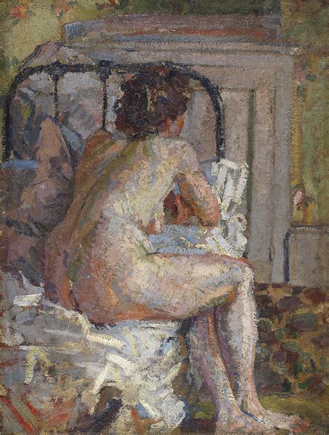 Nude On A Bed C 1914 Painting By Harold Gilman Fine Art America