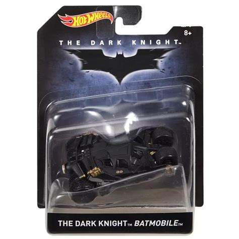 Carrinho Hot Wheels Batman The Dark Knight Batm Vel Batmobile Escala Dc Comics