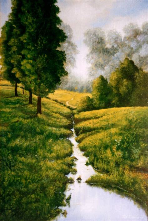 Картина «Ручей The Stream» Холст, Масло 1999 г.