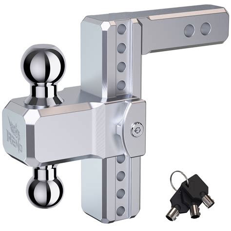 RENO Adjustable Aluminum Trailer Hitch - 2" & 2-5/16" Dual-Balls, 8