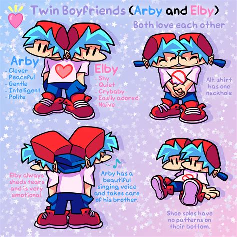Fnf Au Twin Boyfriends Reference Sheet By Suparedpikachu On Newgrounds