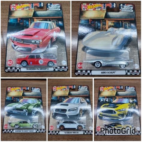 HOT WHEELS Rodas Quentes BOULEVARD MIX N SET Ford Mustang Rtr Spec Subaru Rx Sti
