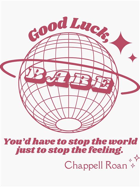 Chappell Roan Good Luck Babe Sticker For Sale By Lysguz Redbubble