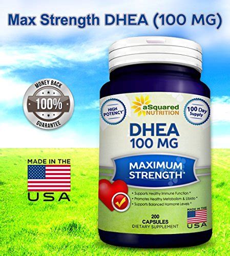 Pure DHEA (100mg Max Strength, 200 Capsules) to Promote Balanced ... 