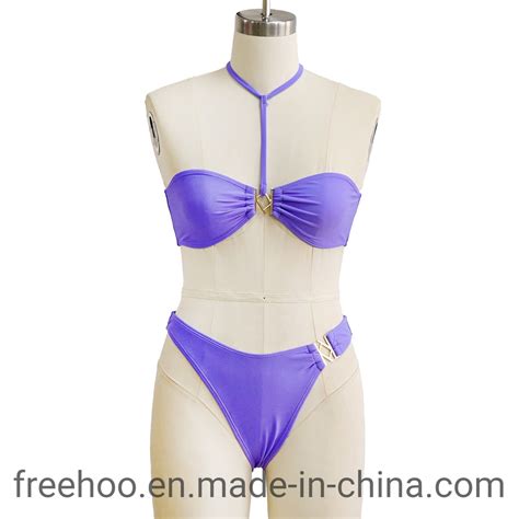 Sexy Halter Bandeau Bikini Hot Spring Swimming Wear Bikini And Swimwear Price
